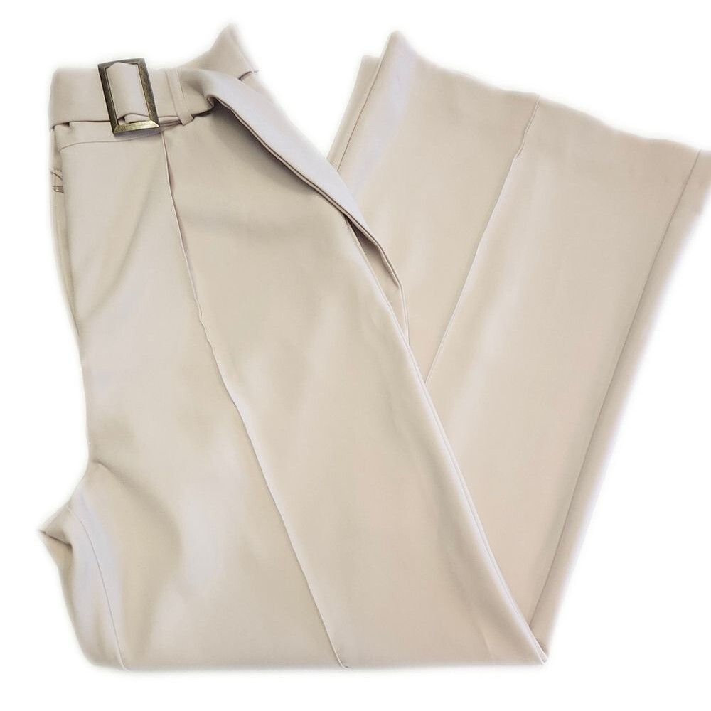 Crescent Wide Leg High Waist Cream/Tan Dress Pants Trousers M